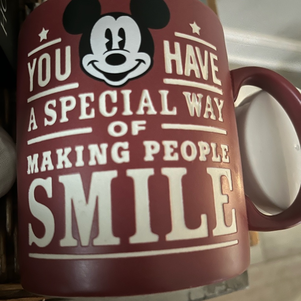 Disney Mickey Mouse Red and White Mug